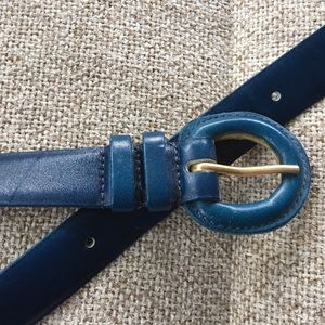NWOT "The Ritz" deep teal leather belt M